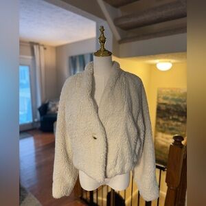 Chic faux lambswool Hei Hei jacket Anthropologie- S